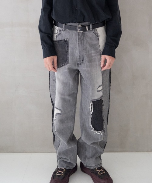 Iroquois（イロコイ）の「CENTER SEAM LOOSE FIT（デニムパンツ・メンズ・ブラック系その他/ブルー系その他/インディゴブルー/ブラック・3/2/5/4）」の16枚目の写真