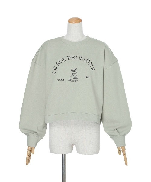 F i.n.t（フィント）の「ロゴ刺繍シュナウザースウェット（スウェット・レディース・ネイビー/オフホワイト/ミント・FREE）」の16枚目の写真