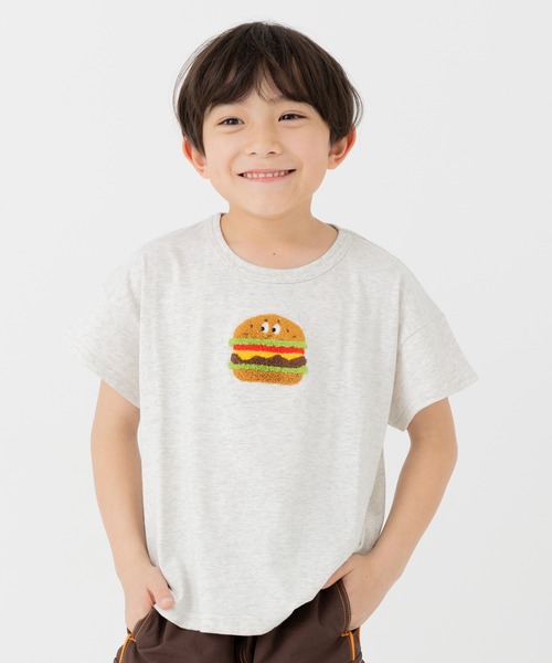 chil2（チルツー）の「綿100％ サガラ刺繍半袖Tシャツ（Tシャツ/カットソー・キッズ・J/H/A/F/E/D/C/N/M/L/K/I/G/B・140cm/130cm/120cm/110cm/100cm/90cm/80ｃｍ）」の2枚目の写真