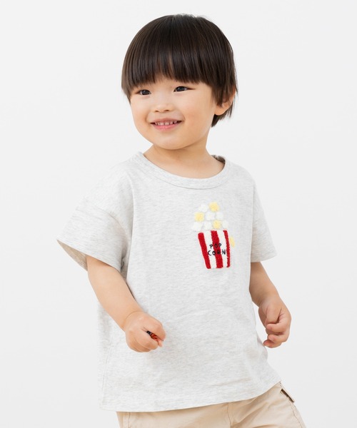 chil2（チルツー）の「綿100％ サガラ刺繍半袖Tシャツ（Tシャツ/カットソー・キッズ・J/H/A/F/E/D/C/N/M/L/K/I/G/B・140cm/130cm/120cm/110cm/100cm/90cm/80ｃｍ）」の5枚目の写真