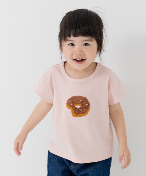 chil2（チルツー）の「綿100％ サガラ刺繍半袖Tシャツ（Tシャツ/カットソー・キッズ・J/H/A/F/E/D/C/N/M/L/K/I/G/B・140cm/130cm/120cm/110cm/100cm/90cm/80ｃｍ）」の7枚目の写真