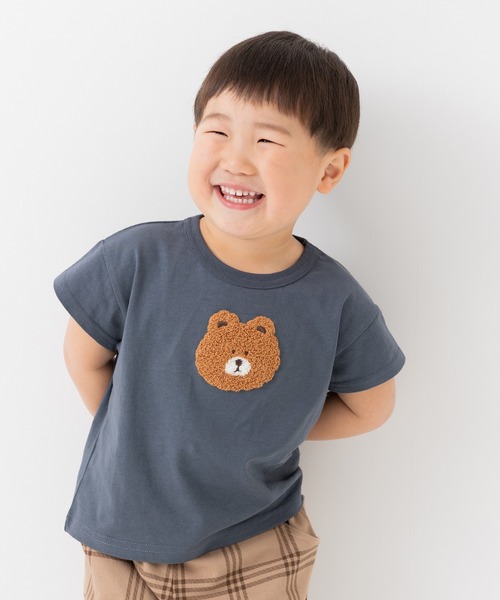 chil2（チルツー）の「綿100％ サガラ刺繍半袖Tシャツ（Tシャツ/カットソー・キッズ・J/H/A/F/E/D/C/N/M/L/K/I/G/B・140cm/130cm/120cm/110cm/100cm/90cm/80ｃｍ）」の10枚目の写真