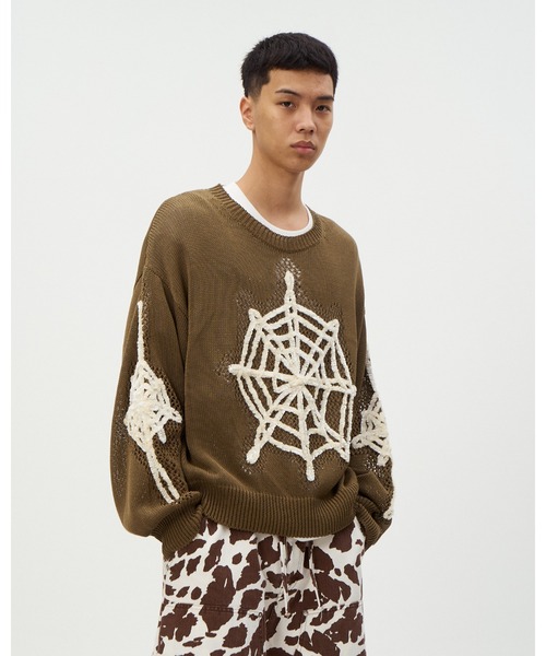 DISCOVERED(ディスカバード)の「MOLE SPIDER MESH KNIT(ニット/セーター・メンズ・カーキ/ブラック・LARGE/SMALL)」の3枚目の写真