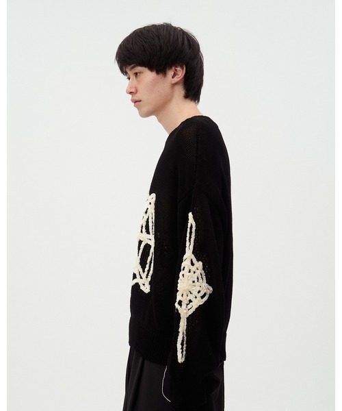 DISCOVERED(ディスカバード)の「MOLE SPIDER MESH KNIT(ニット/セーター・メンズ・カーキ/ブラック・LARGE/SMALL)」の7枚目の写真