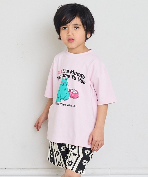 Life Support Products(ライフサポートプロダクツ)の「【プチプラ】半袖グラフィック半袖Tシャツ(Tシャツ/カットソー・キッズ・ブルー/オフホワイト/アイボリー/ライトピンク/ブラック/ピンク/グリーン/オレンジ/ネイビー/チャコール・80/90/95/100/110/120/130/140/150)」の9枚目の写真