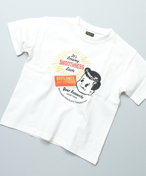 Life Support Products(ライフサポートプロダクツ)の「【プチプラ】半袖グラフィック半袖Tシャツ(Tシャツ/カットソー・キッズ・ブルー/オフホワイト/アイボリー/ライトピンク/ブラック/ピンク/グリーン/オレンジ/ネイビー/チャコール・80/90/95/100/110/120/130/140/150)」の2枚目の写真