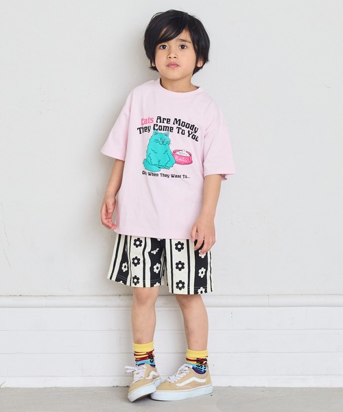 Life Support Products(ライフサポートプロダクツ)の「【プチプラ】半袖グラフィック半袖Tシャツ(Tシャツ/カットソー・キッズ・ブルー/オフホワイト/アイボリー/ライトピンク/ブラック/ピンク/グリーン/オレンジ/ネイビー/チャコール・80/90/95/100/110/120/130/140/150)」の15枚目の写真