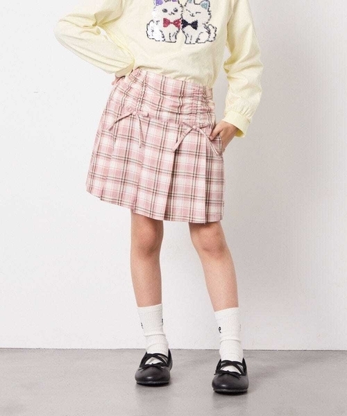 a.v.v（アーヴェヴェ）の「[120-160]ギャザープリーツスカパン（その他パンツ・キッズ・チャコールグレー/ブルー/ライトピンク/ベージュ/ダークインディゴブルー・130/140/150/120/160）」の5枚目の写真