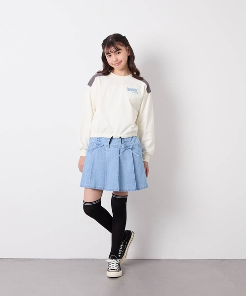 a.v.v（アーヴェヴェ）の「[120-160]ギャザープリーツスカパン（その他パンツ・キッズ・チャコールグレー/ブルー/ライトピンク/ベージュ/ダークインディゴブルー・130/140/150/120/160）」の16枚目の写真