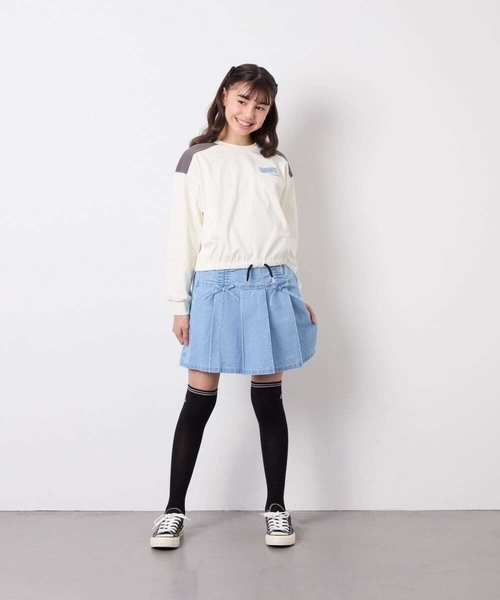 a.v.v（アーヴェヴェ）の「[120-160]ギャザープリーツスカパン（その他パンツ・キッズ・チャコールグレー/ブルー/ライトピンク/ベージュ/ダークインディゴブルー・130/140/150/120/160）」の17枚目の写真