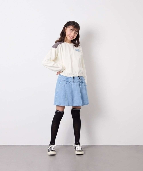 a.v.v（アーヴェヴェ）の「[120-160]ギャザープリーツスカパン（その他パンツ・キッズ・チャコールグレー/ブルー/ライトピンク/ベージュ/ダークインディゴブルー・130/140/150/120/160）」の18枚目の写真