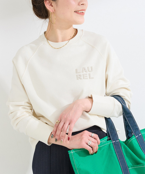 B.C STOCK（ベーセーストック）の「ウォッシャブル / シリコンロゴスウェット（スウェット・レディース・レッド/ホワイト/チャコールグレー・FREE）」の2枚目の写真