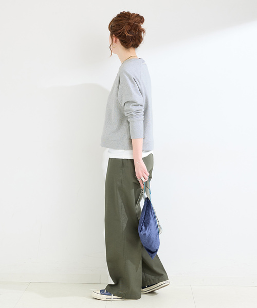 B.C STOCK（ベーセーストック）の「ウォッシャブル / シリコンロゴスウェット（スウェット・レディース・レッド/ホワイト/チャコールグレー・FREE）」の5枚目の写真