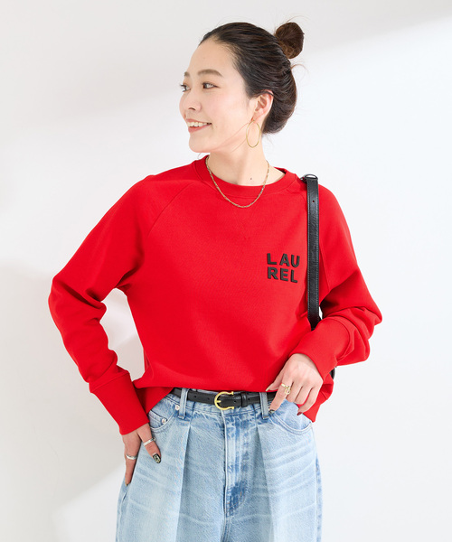 B.C STOCK（ベーセーストック）の「ウォッシャブル / シリコンロゴスウェット（スウェット・レディース・レッド/ホワイト/チャコールグレー・FREE）」の22枚目の写真