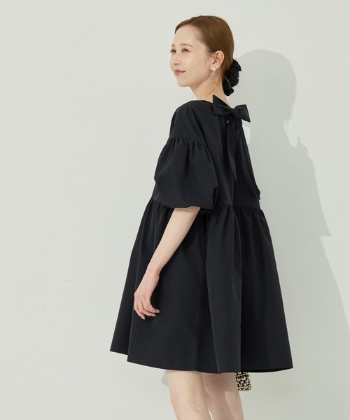 coca（coca）（コカ）の「バックリボンチュニック（チュニック・レディース・ドット/ブラック・L/M/S）」の5枚目の写真