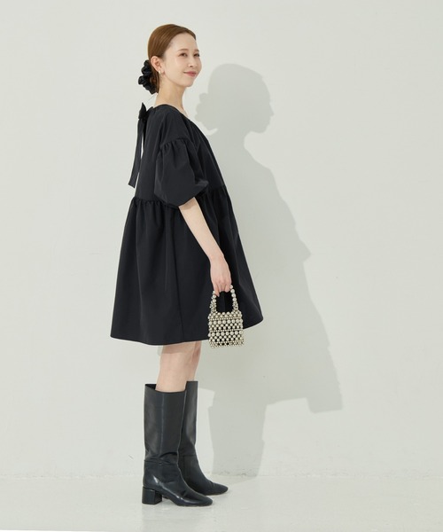 coca（coca）（コカ）の「バックリボンチュニック（チュニック・レディース・ドット/ブラック・L/M/S）」の8枚目の写真