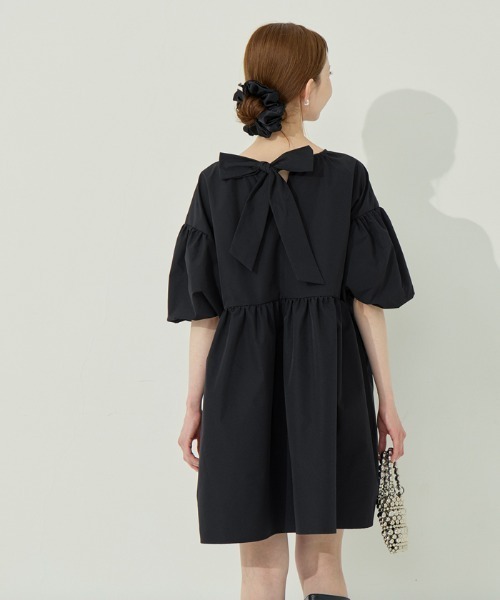 coca（coca）（コカ）の「バックリボンチュニック（チュニック・レディース・ドット/ブラック・L/M/S）」の9枚目の写真