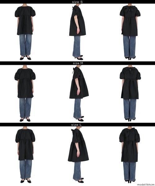 coca（coca）（コカ）の「バックリボンチュニック（チュニック・レディース・ドット/ブラック・L/M/S）」の16枚目の写真