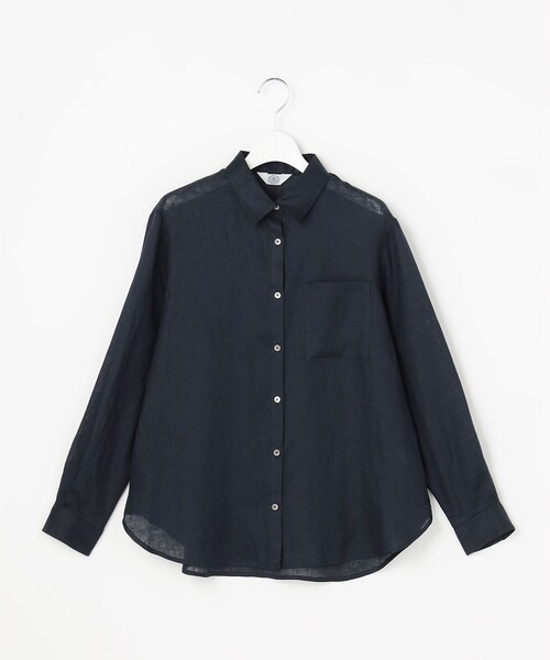 J.PRESS(ジェイプレス)の「【WEB限定カラーあり・2way・セット着用可】リネン シャツ ブラウス(シャツ/ブラウス・レディース・ベージュ系/ピンク系/ブラウン系/ダルブルー系/ネイビー系・T13/T15)」の6枚目の写真