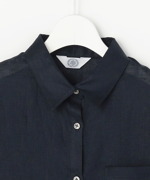 J.PRESS(ジェイプレス)の「【WEB限定カラーあり・2way・セット着用可】リネン シャツ ブラウス(シャツ/ブラウス・レディース・ベージュ系/ピンク系/ブラウン系/ダルブルー系/ネイビー系・T13/T15)」の7枚目の写真