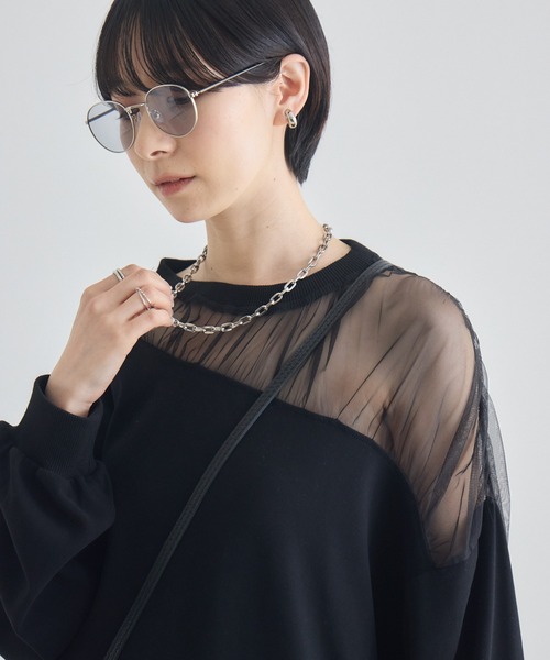 Paradise Picnic(パラダイスピクニック)の「デコルテシアーバルーン長袖トップス(Tシャツ/カットソー・レディース・アイボリー/ブラック/グレー・FREE)」の17枚目の写真