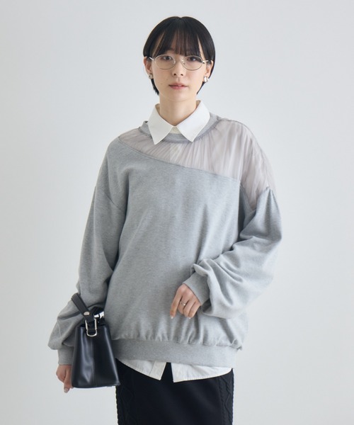 Paradise Picnic(パラダイスピクニック)の「デコルテシアーバルーン長袖トップス(Tシャツ/カットソー・レディース・アイボリー/ブラック/グレー・FREE)」の22枚目の写真