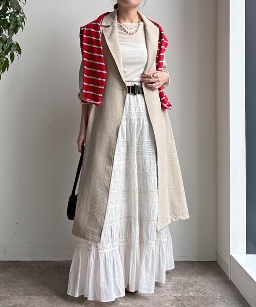 DouDou（ドゥドゥ）の「【WEB限定】スウェードライクトレンチコート（その他アウター・レディース・ベージュ/モスグリーン・FREE）」の6枚目の写真