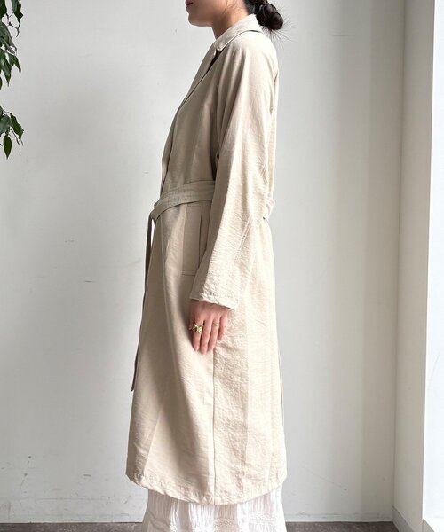 DouDou（ドゥドゥ）の「【WEB限定】スウェードライクトレンチコート（その他アウター・レディース・ベージュ/モスグリーン・FREE）」の15枚目の写真