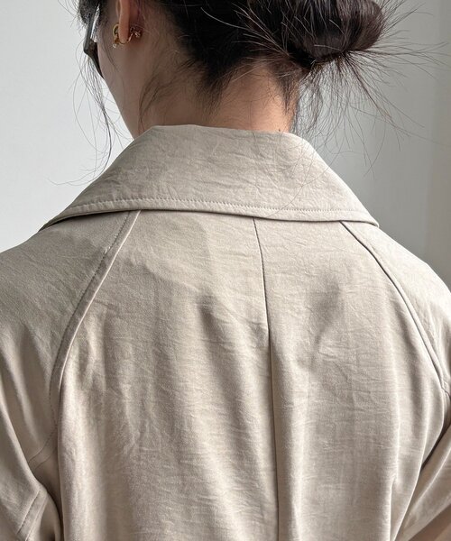 DouDou（ドゥドゥ）の「【WEB限定】スウェードライクトレンチコート（その他アウター・レディース・ベージュ/モスグリーン・FREE）」の17枚目の写真