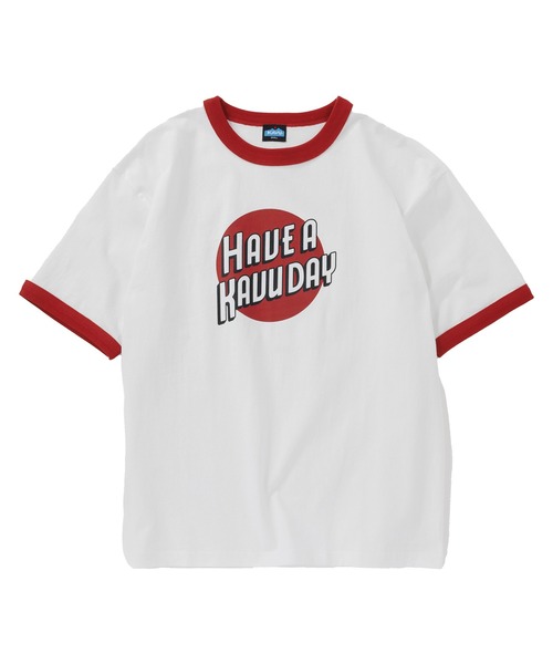 KAVU(カブー)の「KAVU/カブー HAVU Ringer Tee/ハブ リンガー Tシャツ(Tシャツ/カットソー・メンズ・ホワイト×レッド/ホワイト×グリーン/ホワイト×ネイビー・MEDIUM/LARGE)」の10枚目の写真