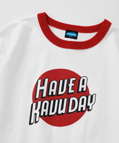 KAVU(カブー)の「KAVU/カブー HAVU Ringer Tee/ハブ リンガー Tシャツ(Tシャツ/カットソー・メンズ・ホワイト×レッド/ホワイト×グリーン/ホワイト×ネイビー・MEDIUM/LARGE)」の12枚目の写真
