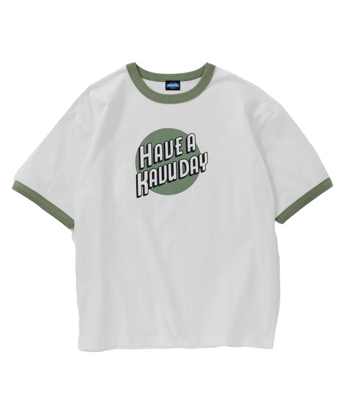 KAVU(カブー)の「KAVU/カブー HAVU Ringer Tee/ハブ リンガー Tシャツ(Tシャツ/カットソー・メンズ・ホワイト×レッド/ホワイト×グリーン/ホワイト×ネイビー・MEDIUM/LARGE)」の15枚目の写真