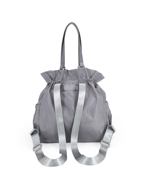 COLDE （コルデ）の「巾着リュックトートバッグ（トートバッグ・レディース・グレー/ブラック/アイボリー・FREE）」の4枚目の写真