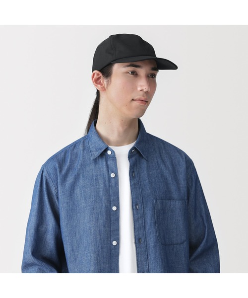 無印良品（ムジルシリョウヒン）の「ＵＶカット風を通す　ちいさくまとまる　キャップ（キャップ・レディース・ダークグレー/サンドベージュ/ブルー系/ブラック・55-59cm）」の5枚目の写真