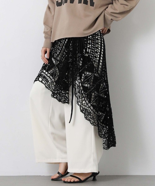 Gready Brilliant(グレディブリリアン)の「レース巻きスカート(スカート・レディース・アイボリー/ブラック・38)」の2枚目の写真