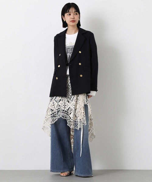 Gready Brilliant(グレディブリリアン)の「レース巻きスカート(スカート・レディース・アイボリー/ブラック・38)」の3枚目の写真