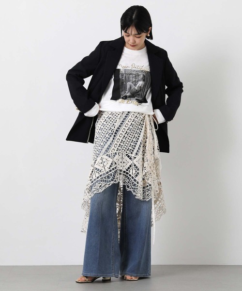 Gready Brilliant(グレディブリリアン)の「レース巻きスカート(スカート・レディース・アイボリー/ブラック・38)」の6枚目の写真