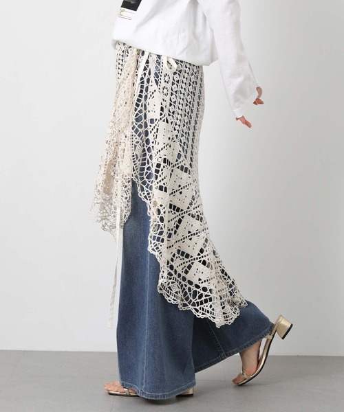Gready Brilliant(グレディブリリアン)の「レース巻きスカート(スカート・レディース・アイボリー/ブラック・38)」の8枚目の写真
