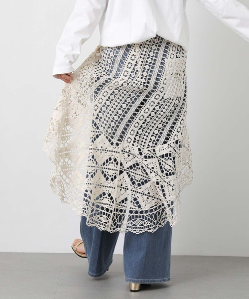 Gready Brilliant(グレディブリリアン)の「レース巻きスカート(スカート・レディース・アイボリー/ブラック・38)」の9枚目の写真