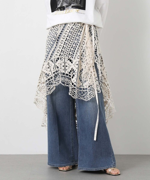 Gready Brilliant(グレディブリリアン)の「レース巻きスカート(スカート・レディース・アイボリー/ブラック・38)」の11枚目の写真
