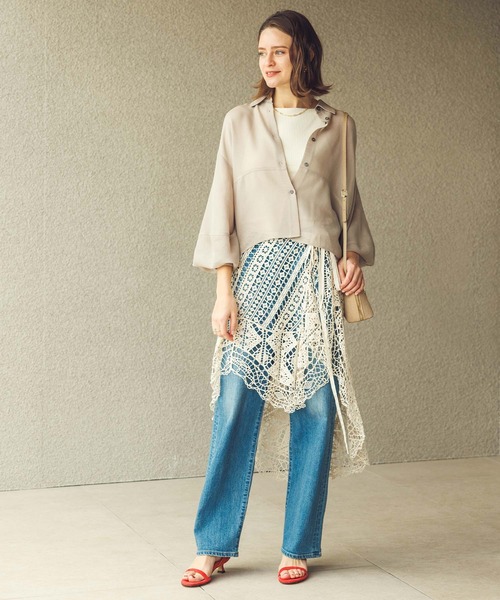 Gready Brilliant(グレディブリリアン)の「レース巻きスカート(スカート・レディース・アイボリー/ブラック・38)」の13枚目の写真