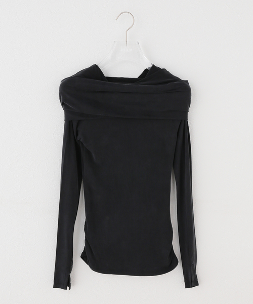 PULP/417EDIFICE(パルプフォーワンセブンエディフィス)の「peachy den / ピーチーデン KYLIE COLD SHOULDER TOP(Tシャツ/カットソー・レディース・ブラック/ブルー・SMALL/X-SMALL)」の10枚目の写真