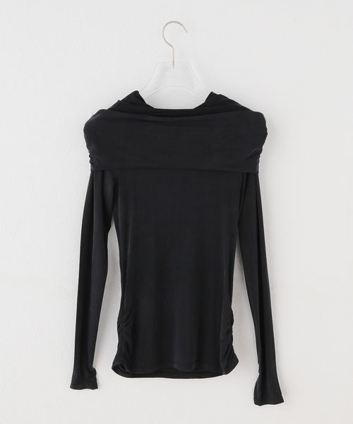PULP/417EDIFICE(パルプフォーワンセブンエディフィス)の「peachy den / ピーチーデン KYLIE COLD SHOULDER TOP(Tシャツ/カットソー・レディース・ブラック/ブルー・SMALL/X-SMALL)」の11枚目の写真