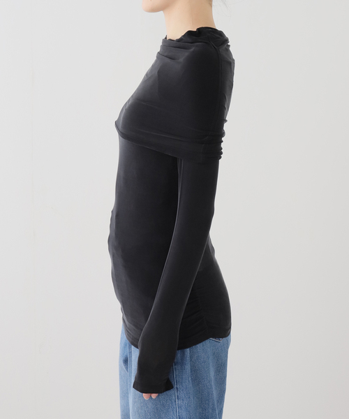 PULP/417EDIFICE(パルプフォーワンセブンエディフィス)の「peachy den / ピーチーデン KYLIE COLD SHOULDER TOP(Tシャツ/カットソー・レディース・ブラック/ブルー・SMALL/X-SMALL)」の20枚目の写真