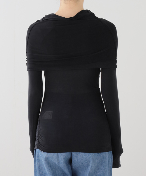 PULP/417EDIFICE(パルプフォーワンセブンエディフィス)の「peachy den / ピーチーデン KYLIE COLD SHOULDER TOP(Tシャツ/カットソー・レディース・ブラック/ブルー・SMALL/X-SMALL)」の21枚目の写真