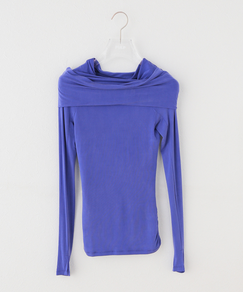 PULP/417EDIFICE(パルプフォーワンセブンエディフィス)の「peachy den / ピーチーデン KYLIE COLD SHOULDER TOP(Tシャツ/カットソー・レディース・ブラック/ブルー・SMALL/X-SMALL)」の22枚目の写真