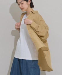 シアーテックコットンレギュラーカラー長袖シャツ 花粉リリース付