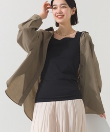シアーテックコットンレギュラーカラー長袖シャツ 花粉リリース付