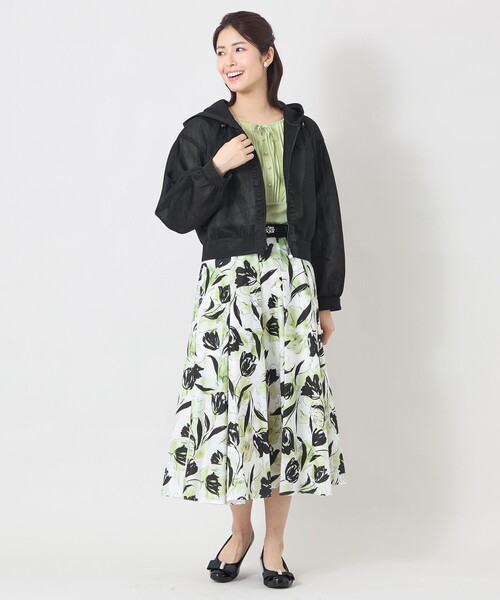TO BE CHIC(トゥー ビー シック)の「チューリップグレースプリント スカート(スカート・レディース・グリーン/ピンク系その他2・40)」の6枚目の写真