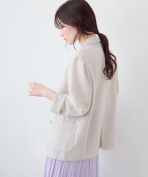 le.coeur blanc（ルクールブラン）の「メッシュダブルブレストジャケット（その他アウター・レディース・ベージュ/ネイビー/ダークグレー・38）」の19枚目の写真